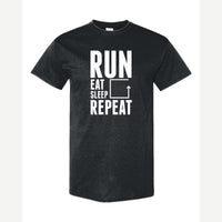Run Eat Sleep Repeat — Classic Tee / Black