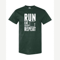 Run Eat Sleep Repeat — Classic Tee / Forest Green