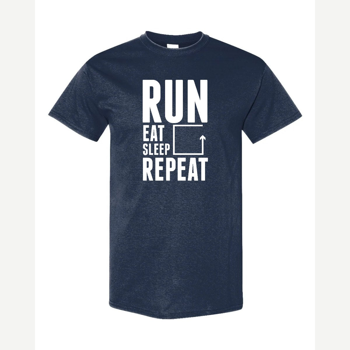 Run Eat Sleep Repeat — Classic Tee / Navy