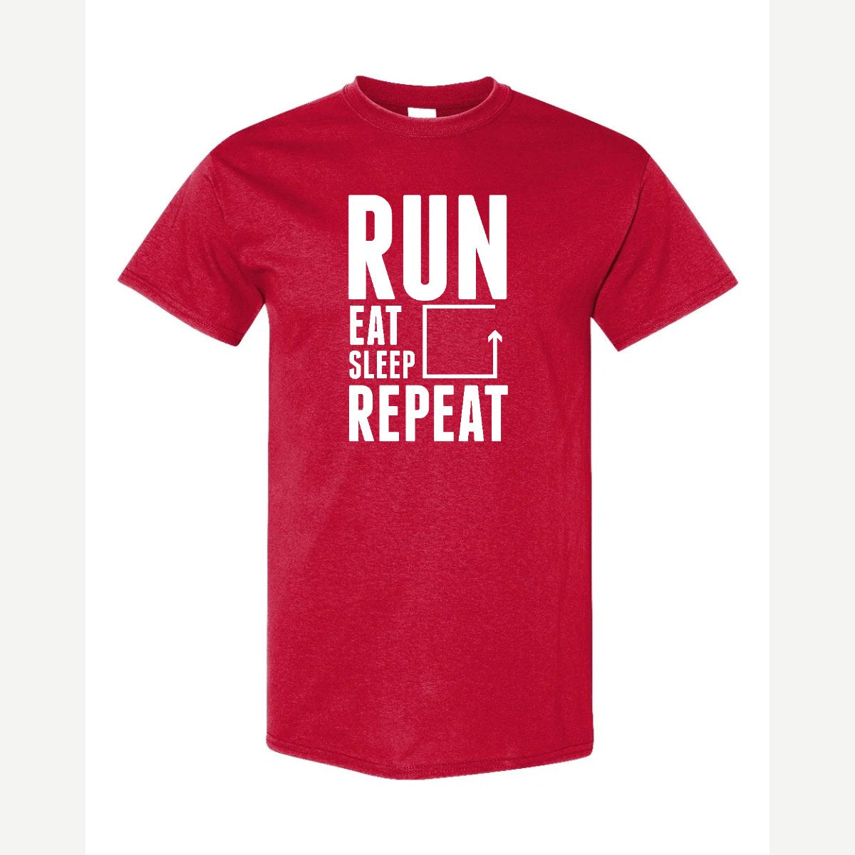 Run Eat Sleep Repeat — Classic Tee / Red