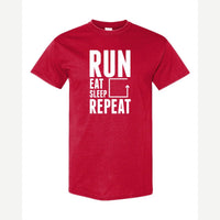 Run Eat Sleep Repeat — Classic Tee / Red