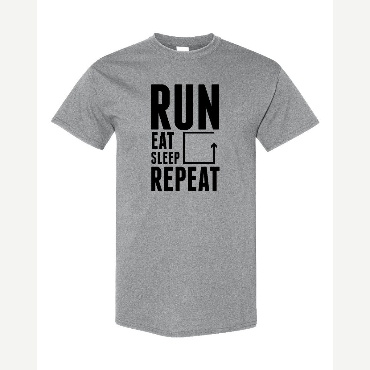 Run Eat Sleep Repeat — Classic Tee / Sport Grey