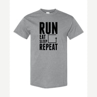 Run Eat Sleep Repeat — Classic Tee / Sport Grey