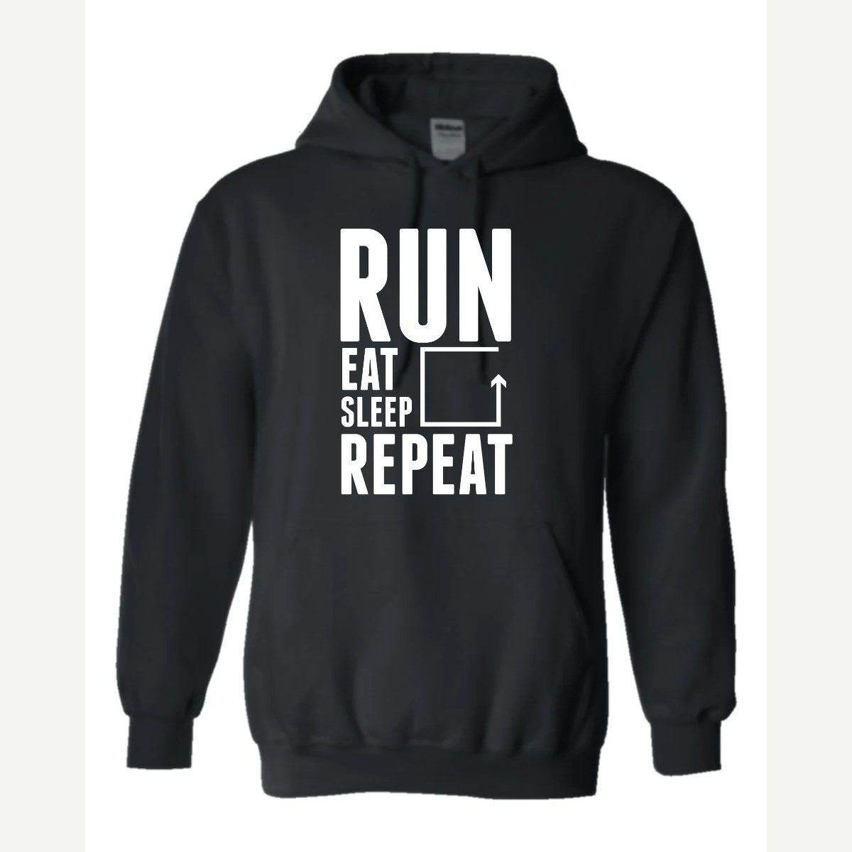 Run Eat Sleep Repeat — Hoodie / Black