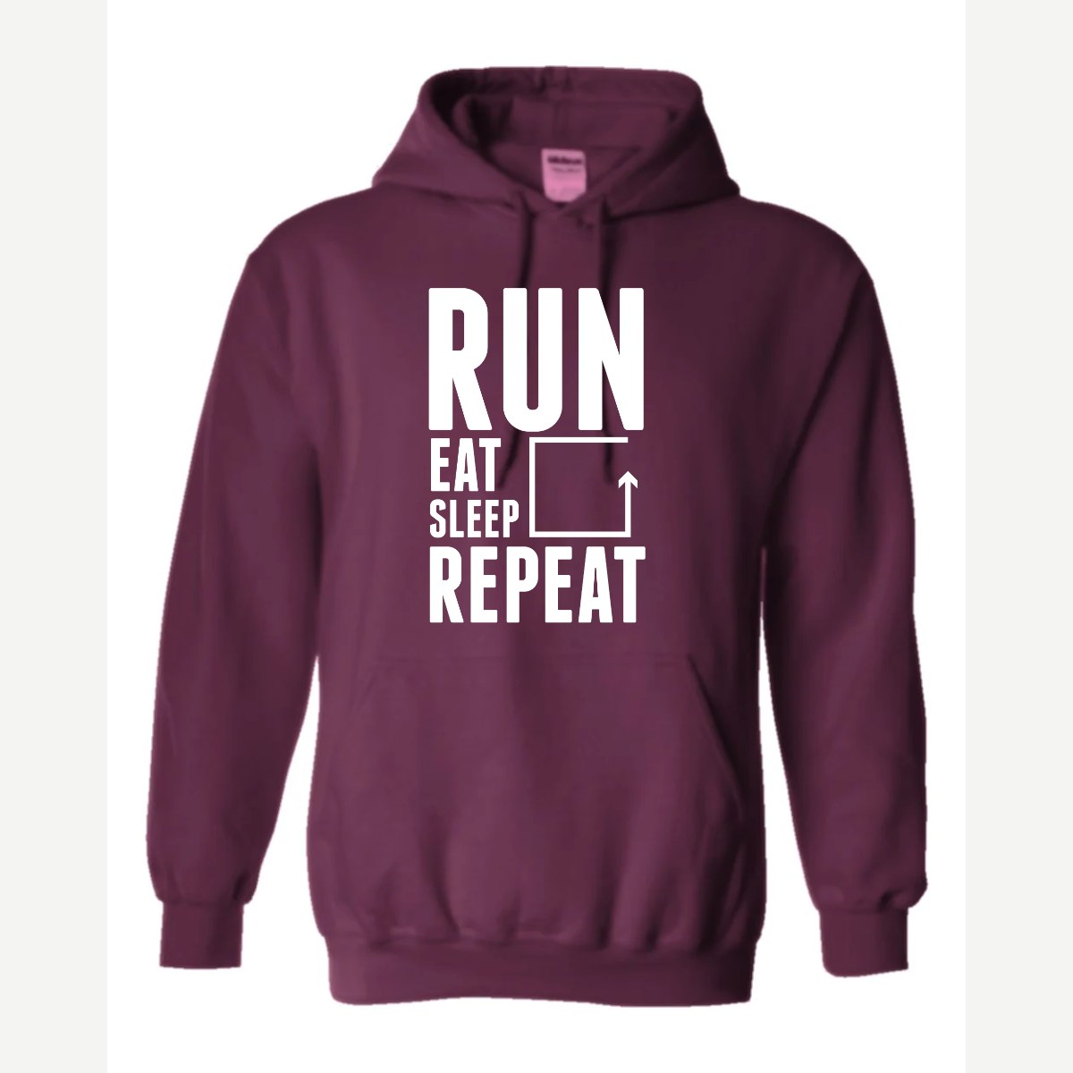 Run Eat Sleep Repeat — Hoodie / Maroon