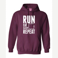 Run Eat Sleep Repeat — Hoodie / Maroon
