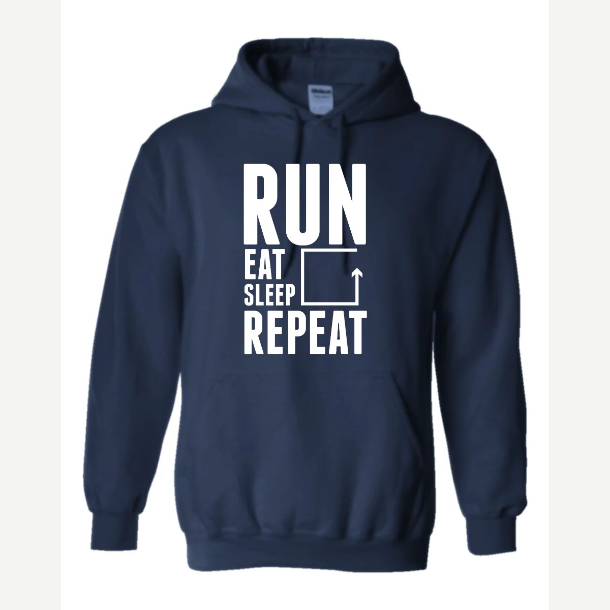 Run Eat Sleep Repeat — Hoodie / Navy