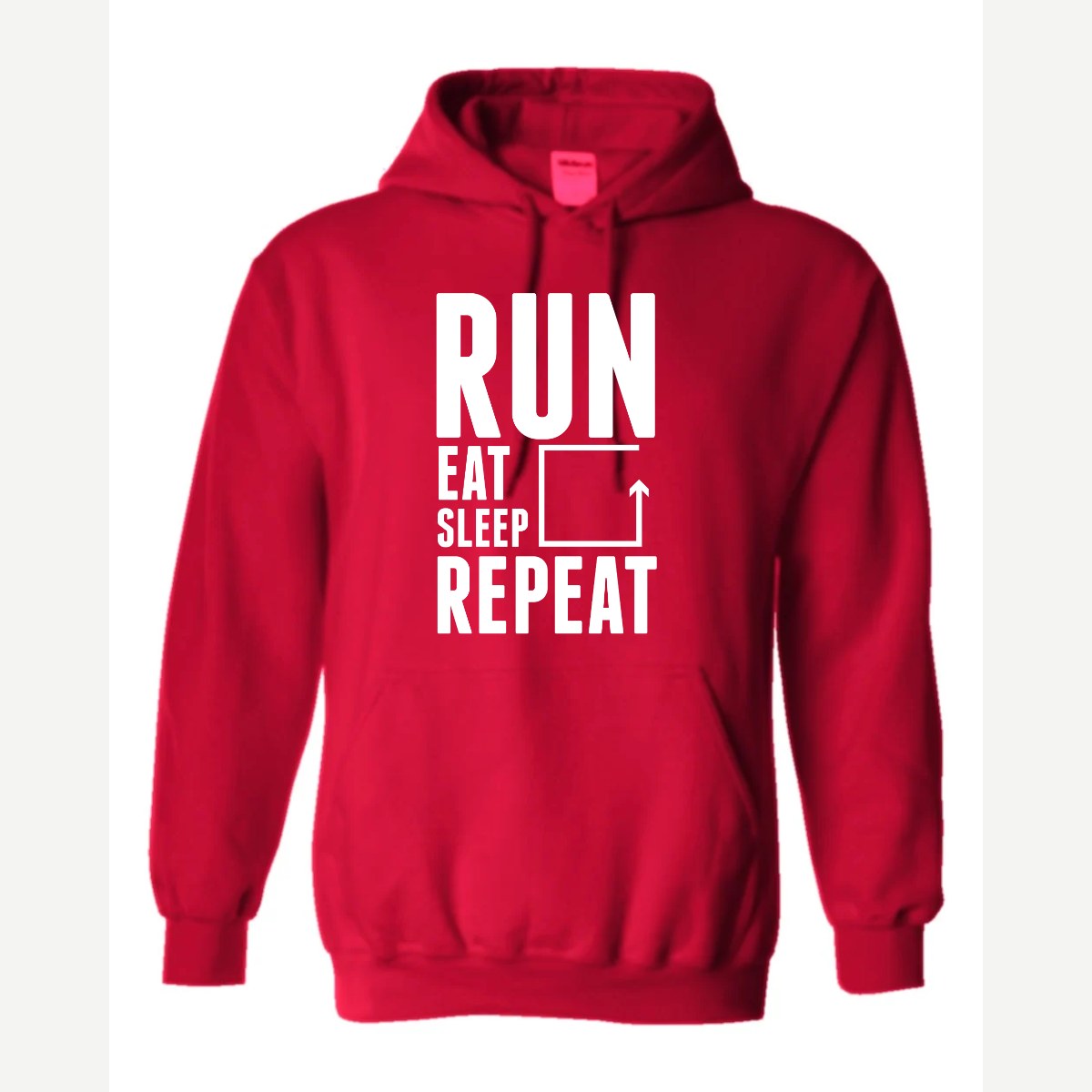 Run Eat Sleep Repeat — Hoodie / Red