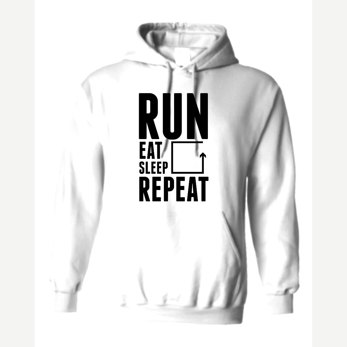 Run Eat Sleep Repeat — Hoodie / White