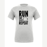Run Eat Sleep Repeat — Premium Tee / Athletic Heather