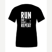 Run Eat Sleep Repeat — Premium Tee / Black