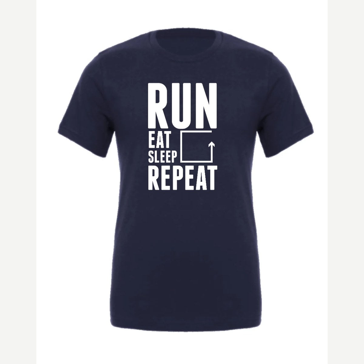 Run Eat Sleep Repeat — Premium Tee / Navy