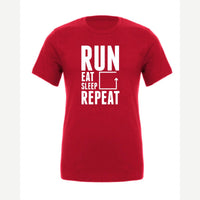 Run Eat Sleep Repeat — Premium Tee / Red