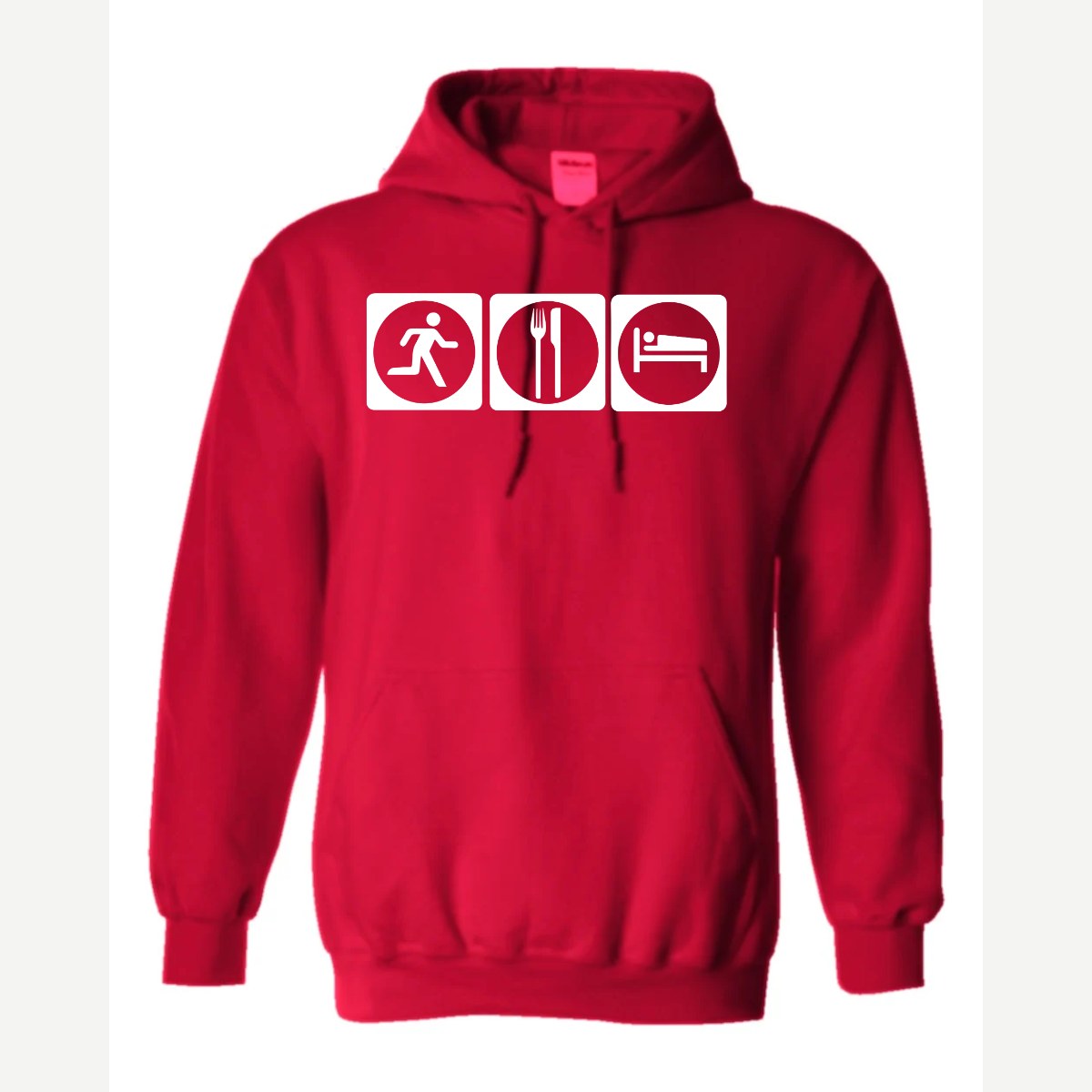 Run, Eat, Sleep — Hoodie / Red