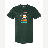 Running on Coffee & Chaos — Classic Tee / Forest Green