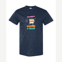 Running on Coffee & Chaos — Classic Tee / Navy