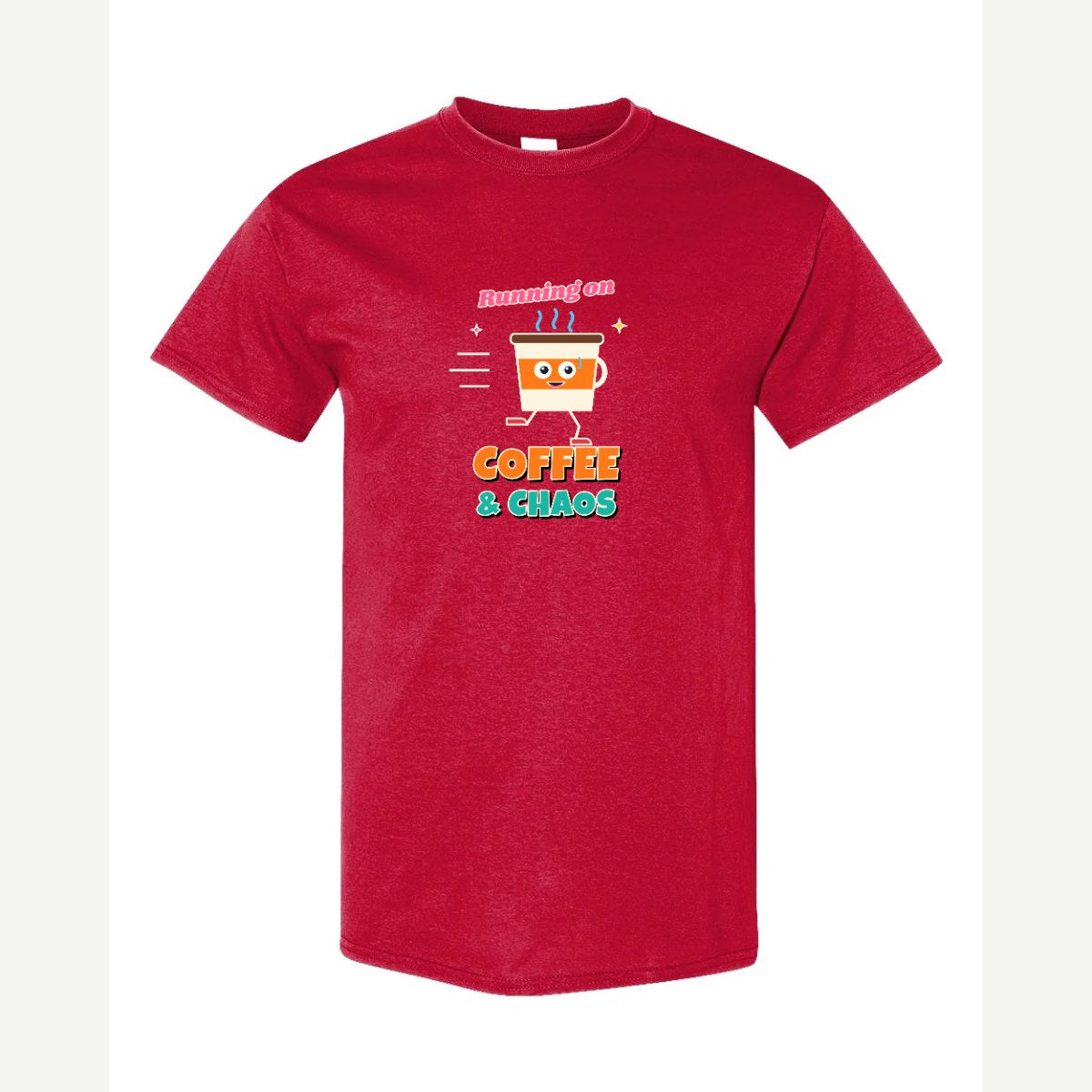 Running on Coffee & Chaos — Classic Tee / Red