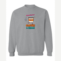 Running on Coffee & Chaos — Crewneck Sweatshirt / Sport Grey