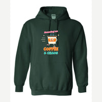 Running on Coffee & Chaos — Hoodie / Forest Green