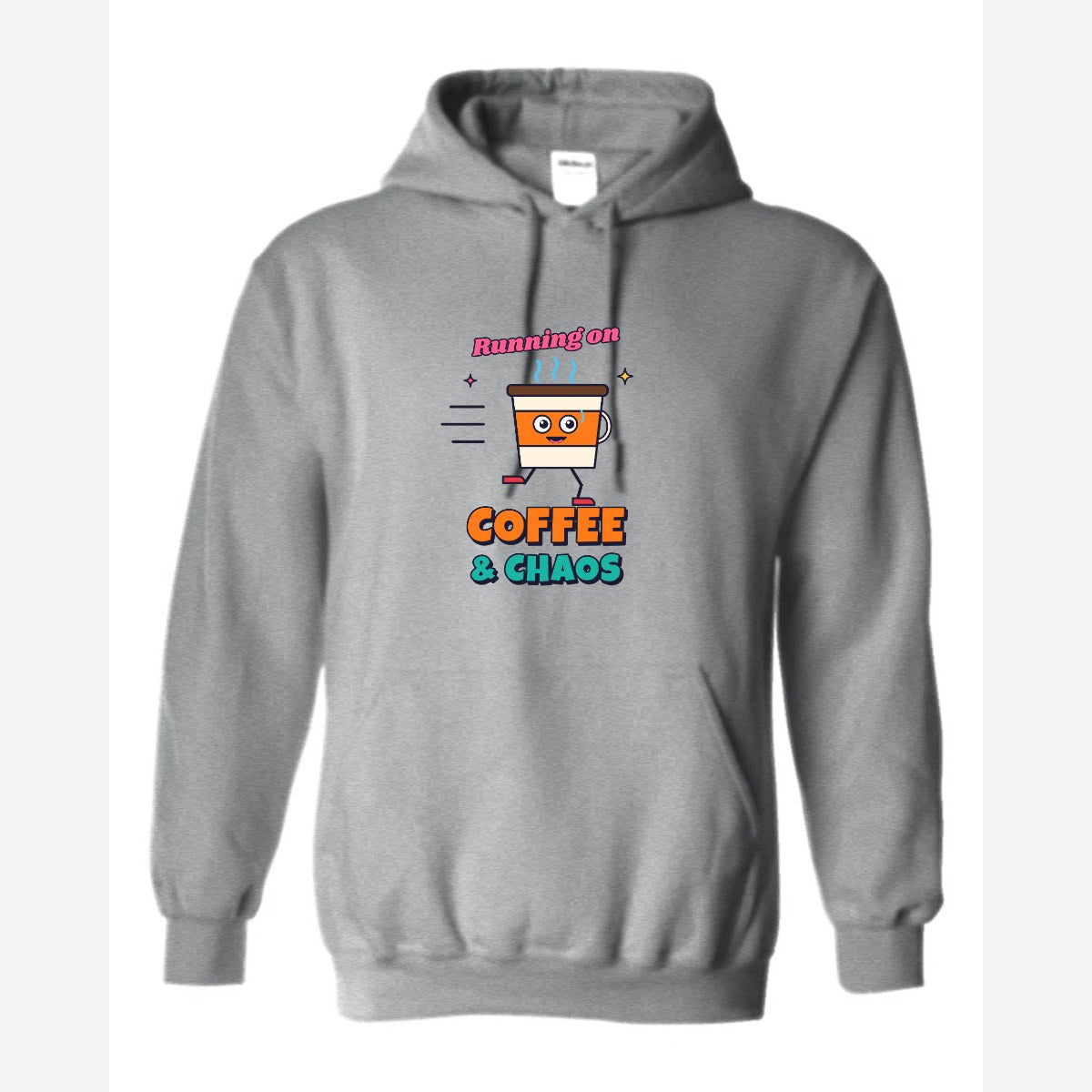 Running on Coffee & Chaos — Hoodie / Sport Grey