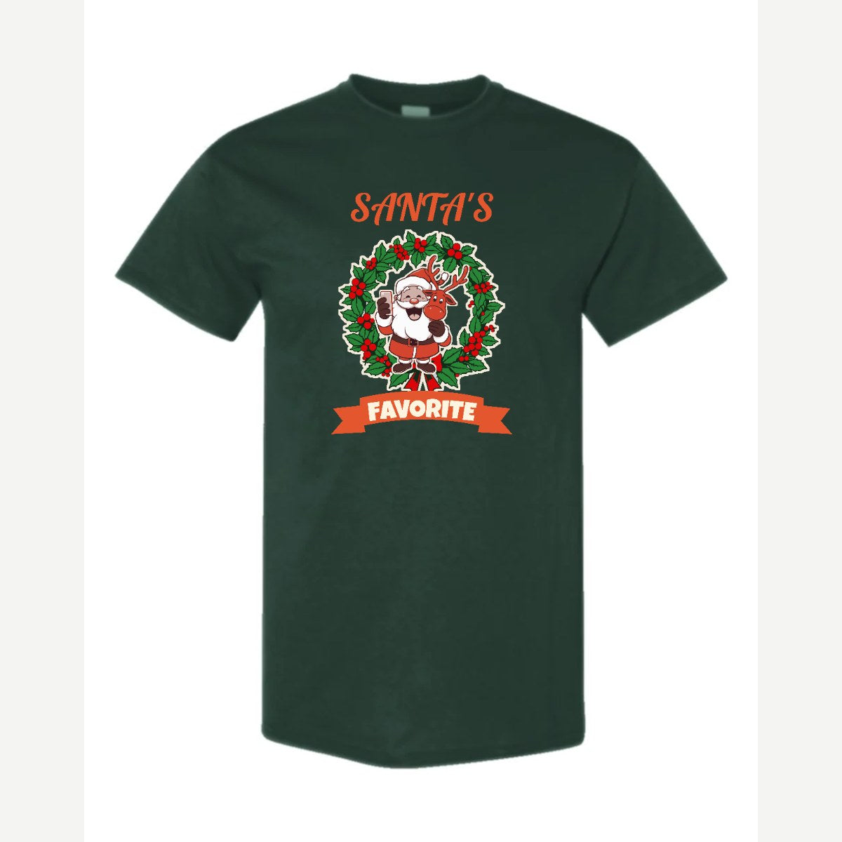 Santa's Favorite — Classic Tee / Forest Green
