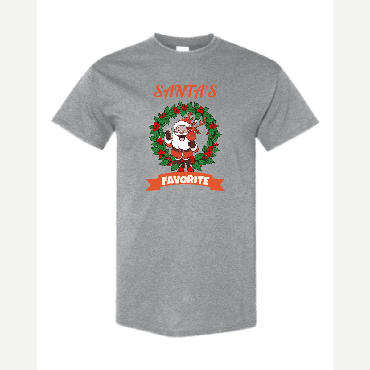 Santa's Favorite — Classic Tee / Sport Grey