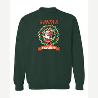 Santa's Favorite — Crewneck Sweatshirt / Forest Green