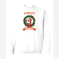 Santa's Favorite — Crewneck Sweatshirt / White
