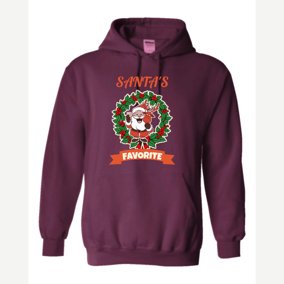 Santa's Favorite — Hoodie / Maroon