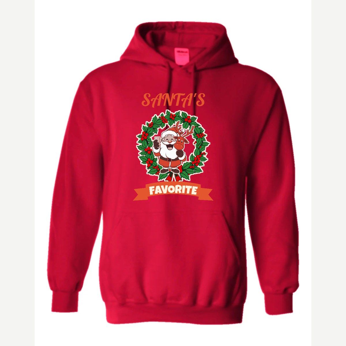 Santa's Favorite — Hoodie / Red