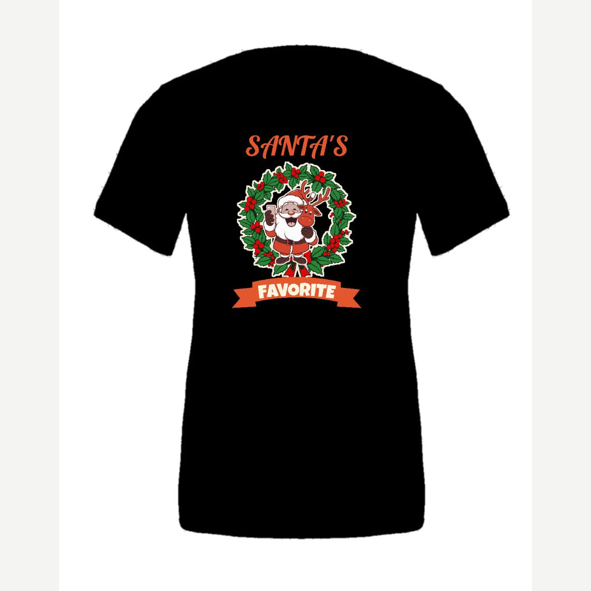 Santa's Favorite — Premium Tee / Black