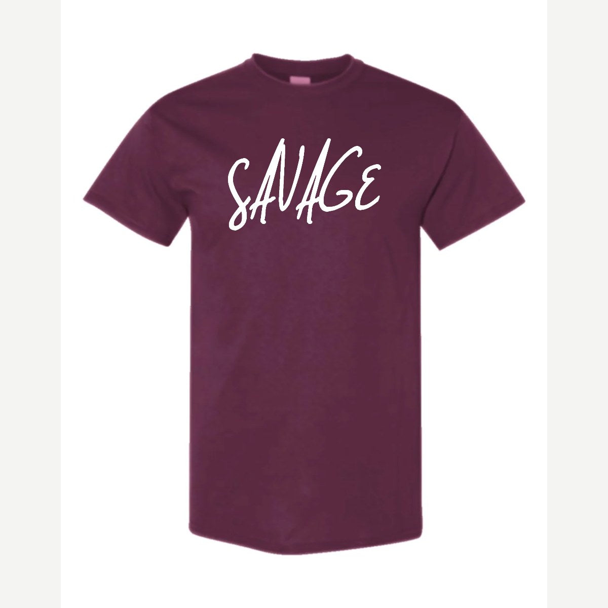 Savage (Script) — Classic Tee / Maroon