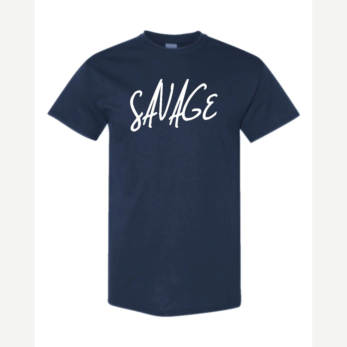 Savage (Script) — Classic Tee / Navy