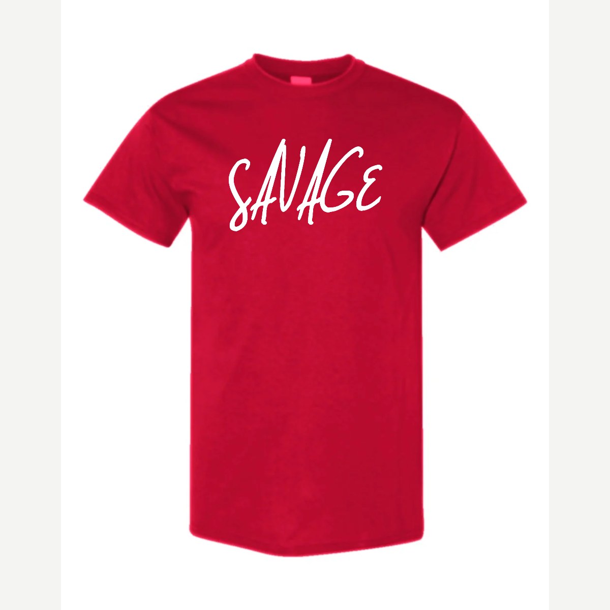 Savage (Script) — Classic Tee / Red