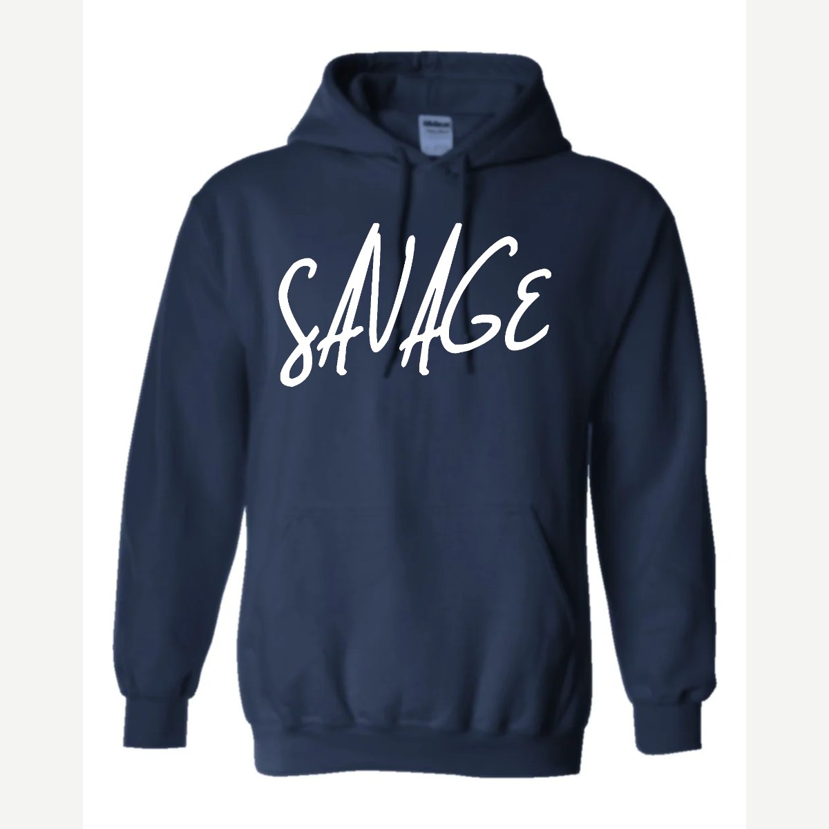 Savage (Script) — Hoodie / Navy