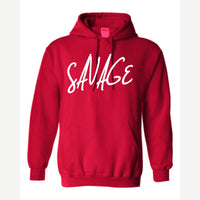 Savage (Script) — Hoodie / Red