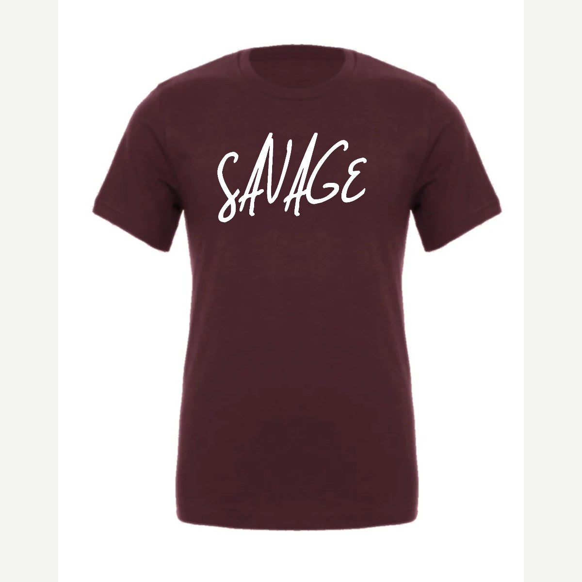 Savage (Script) — Premium Tee / Maroon