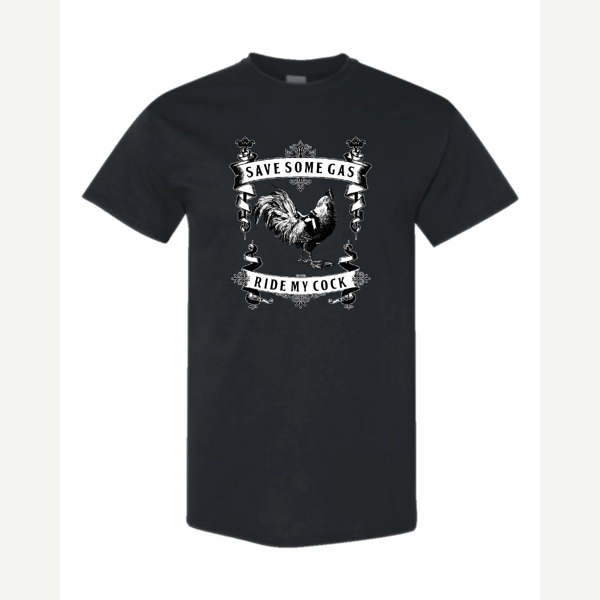 Save Some Gas (Rooster) — Classic Tee / Black