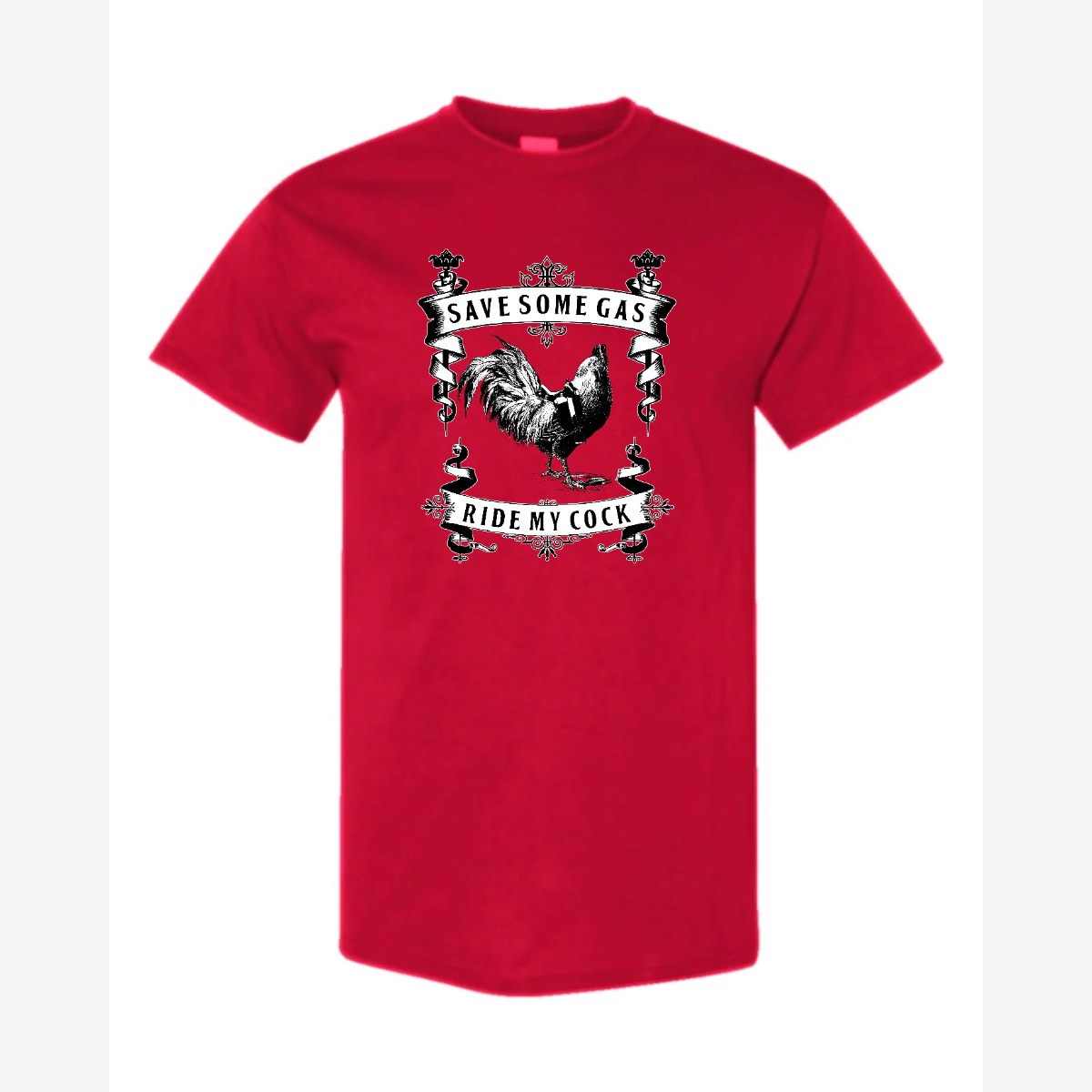 Save Some Gas (Rooster) — Classic Tee / Red