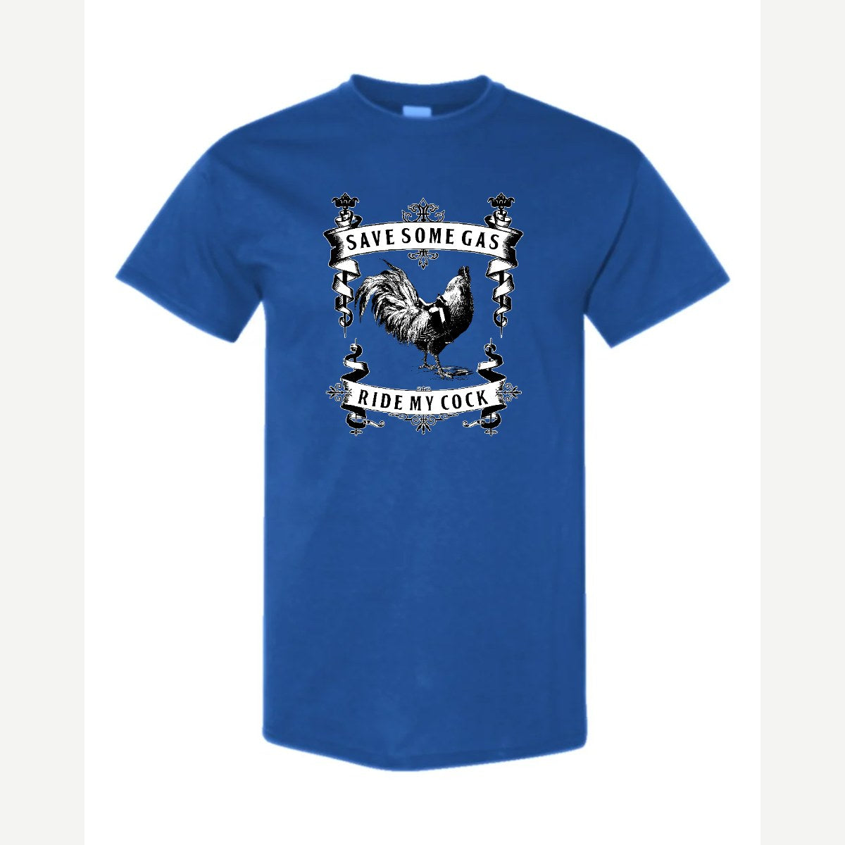 Save Some Gas (Rooster) — Classic Tee / Royal