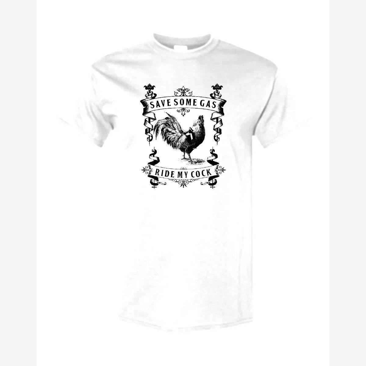 Save Some Gas (Rooster) — Classic Tee / White
