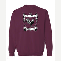 Save Some Gas (Rooster) — Crewneck Sweatshirt / Maroon