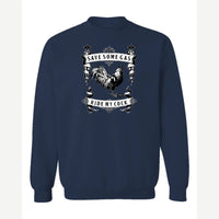 Save Some Gas (Rooster) — Crewneck Sweatshirt / Navy