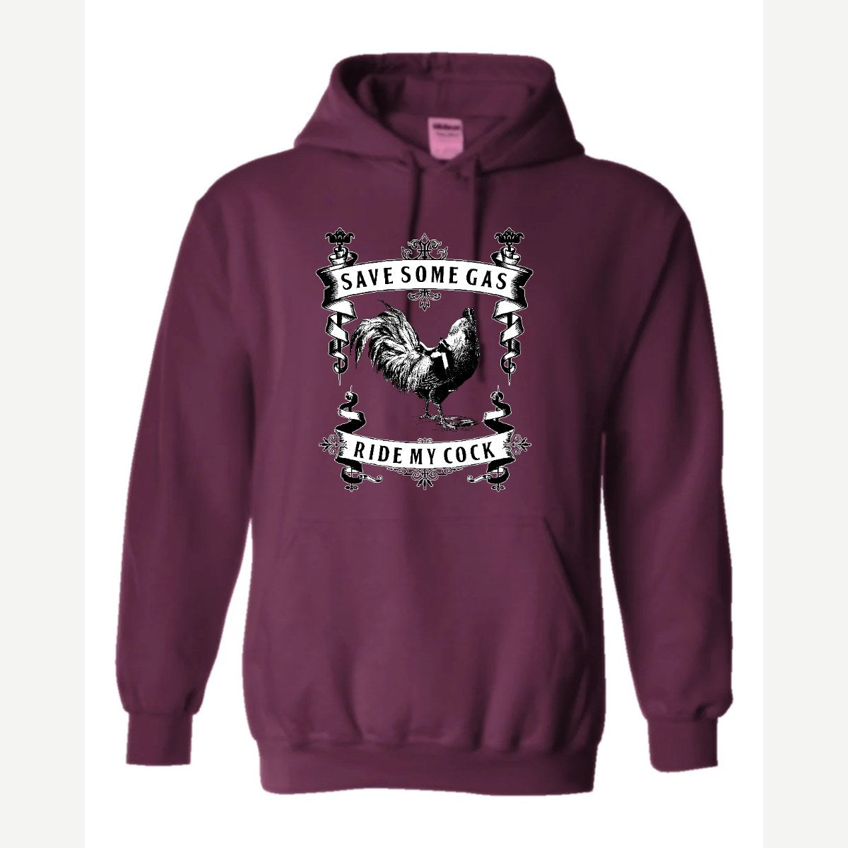 Save Some Gas (Rooster) — Hoodie / Maroon