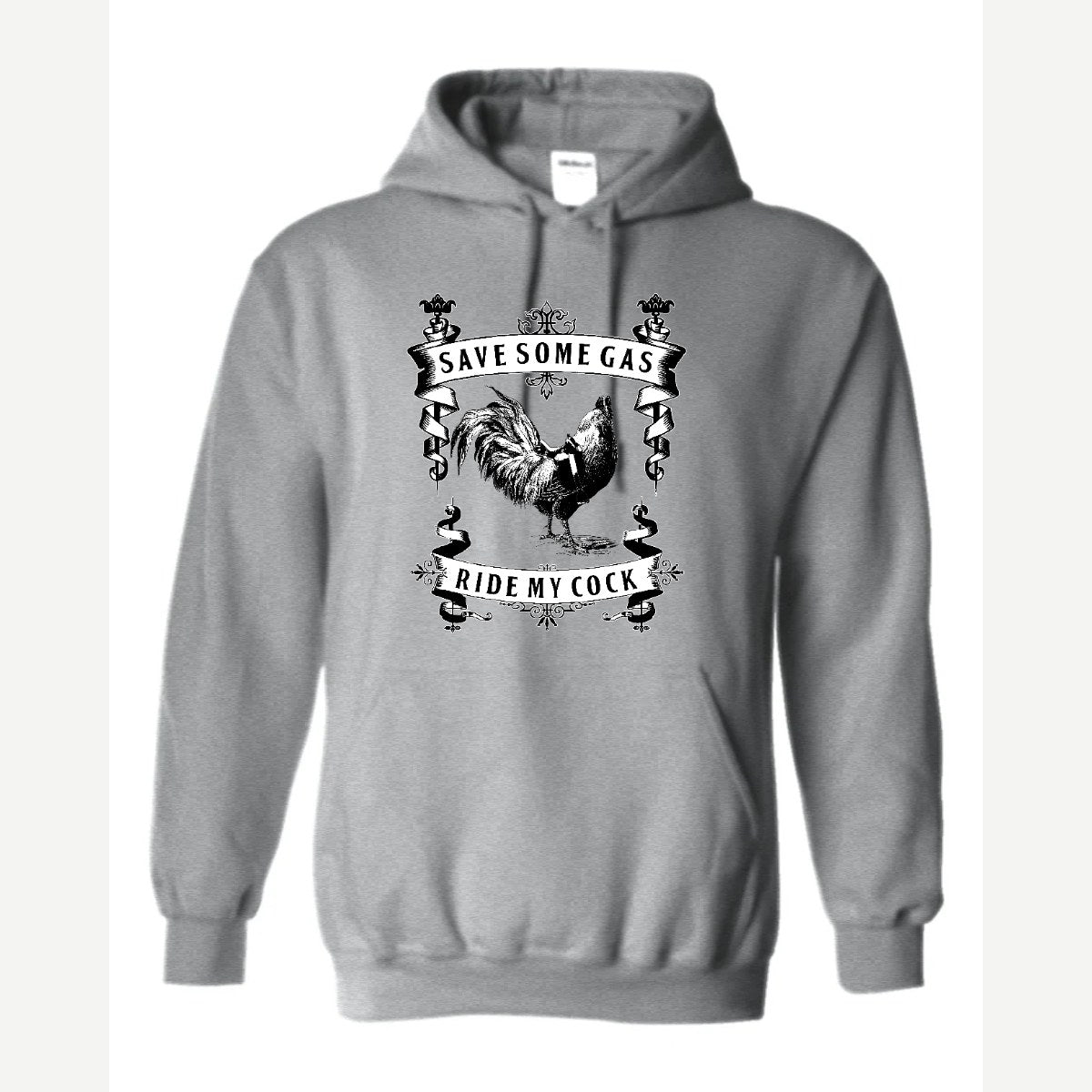 Save Some Gas (Rooster) — Hoodie / Sport Grey