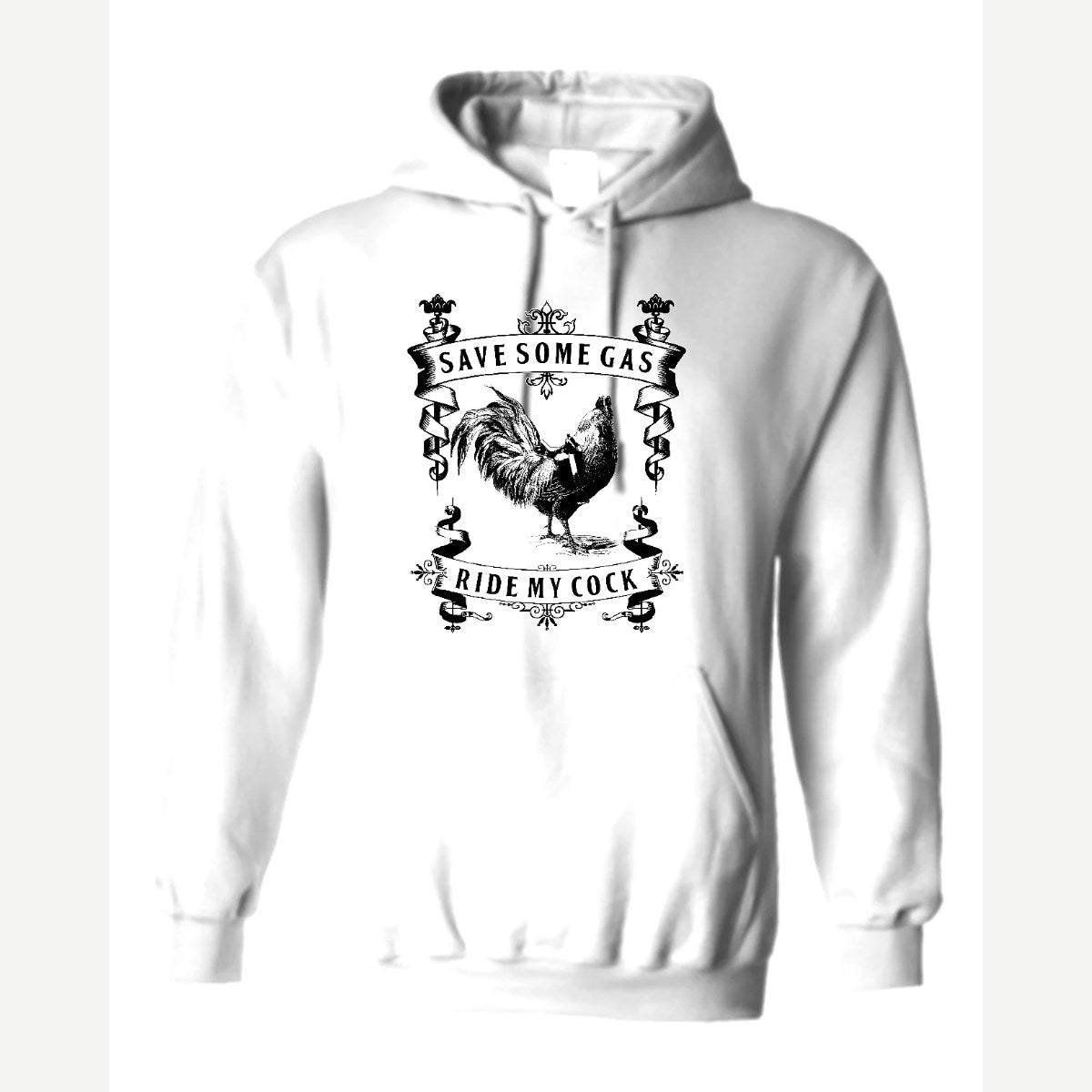 Save Some Gas (Rooster) — Hoodie / White
