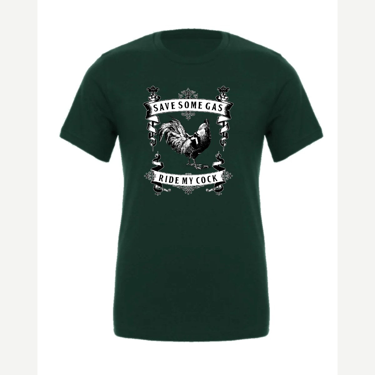 Save Some Gas (Rooster) — Premium Tee / Forest