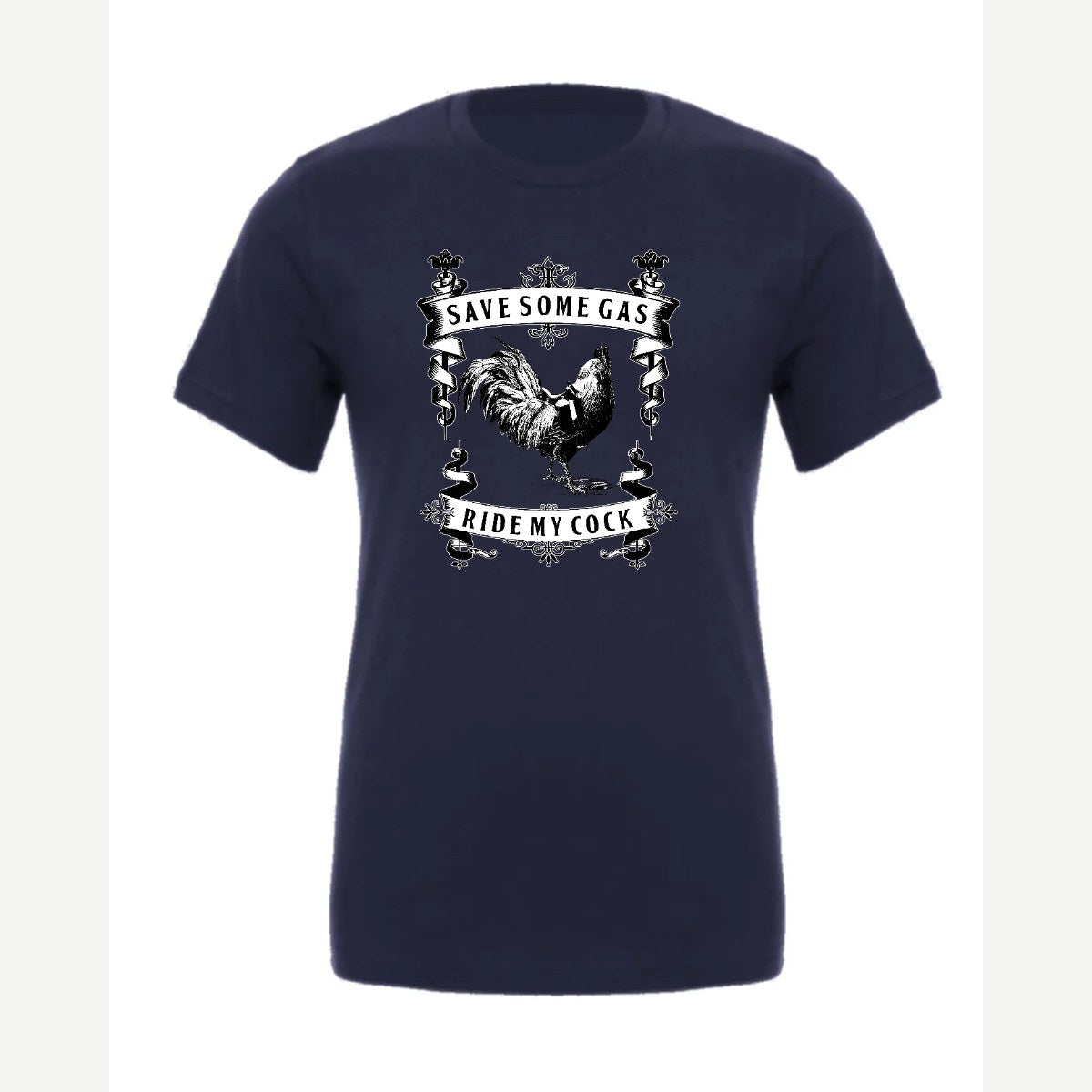 Save Some Gas (Rooster) — Premium Tee / Navy