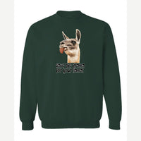 Save the Drama for Your Llama! — Crewneck Sweatshirt / Forest Green
