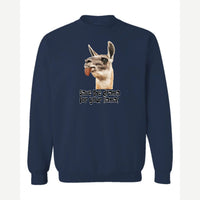 Save the Drama for Your Llama! — Crewneck Sweatshirt / Navy